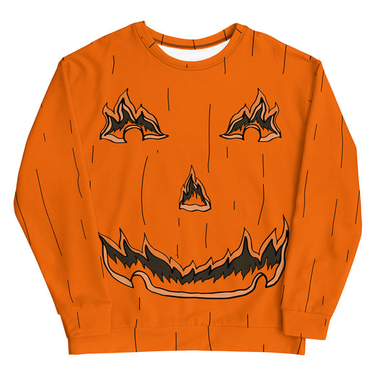 'Orange Pumpkin' All-Over-Print Unisex Sweatshirt
