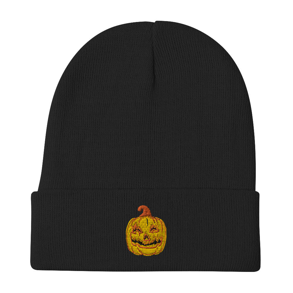 "Pumpkin" Embroidered Beanie