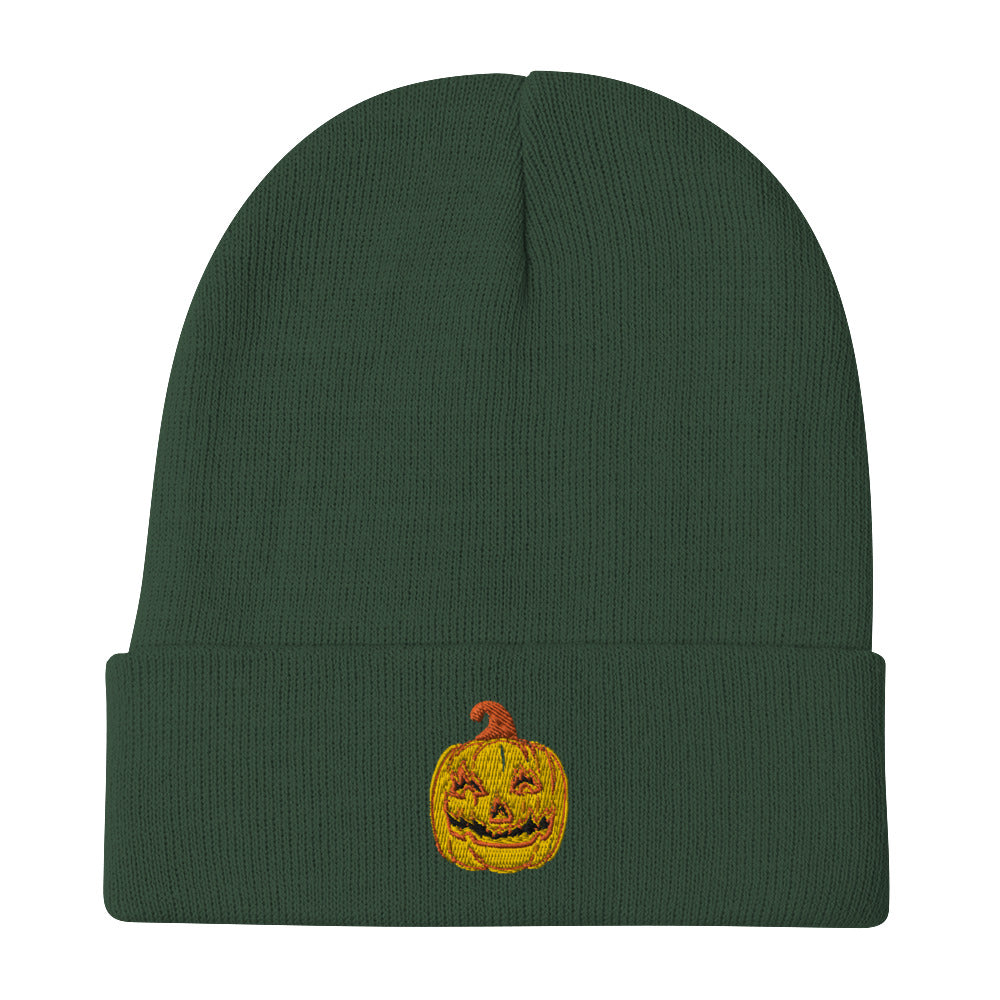 "Pumpkin" Embroidered Beanie