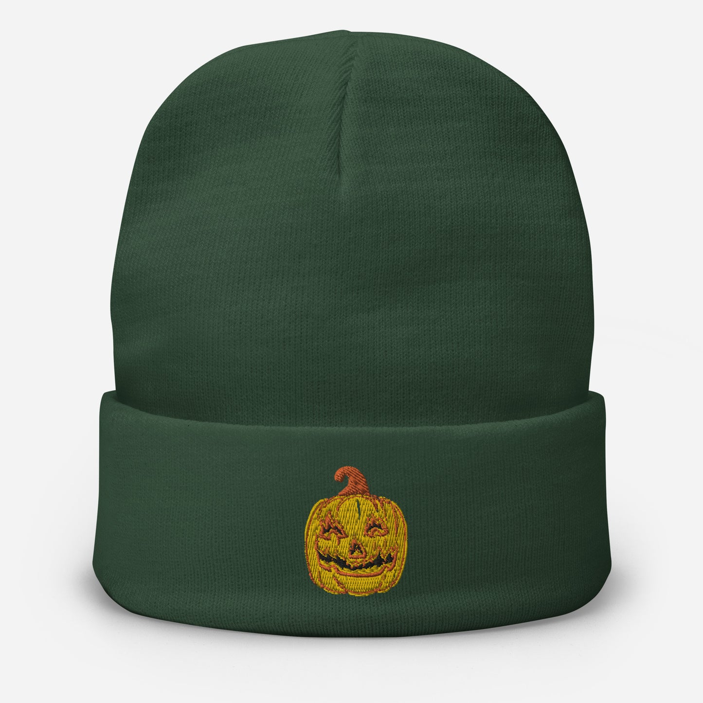 "Pumpkin" Embroidered Beanie