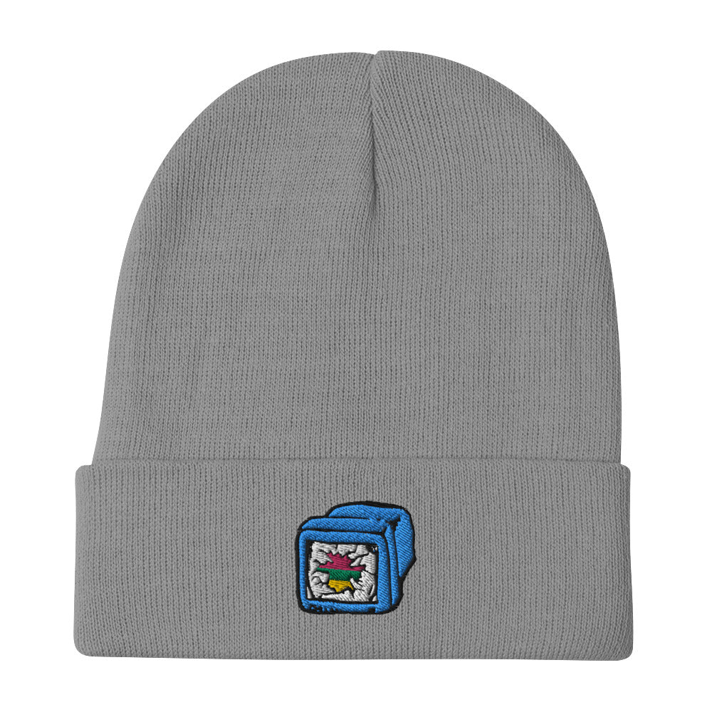 "Dead TV" Embroidered Beanie