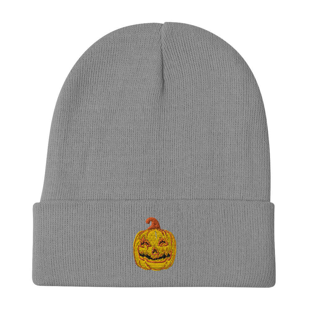"Pumpkin" Embroidered Beanie