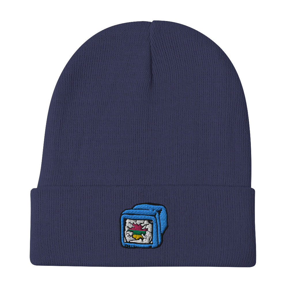 "Dead TV" Embroidered Beanie