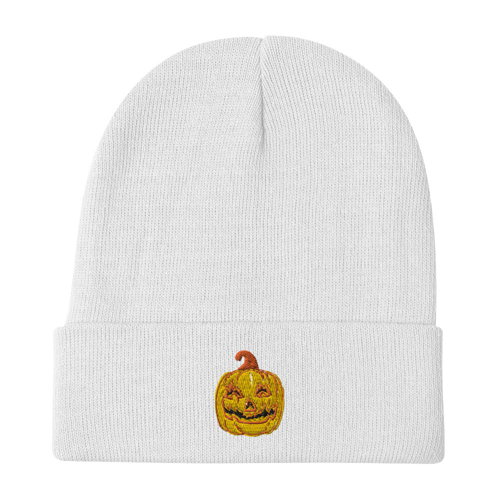 "Pumpkin" Embroidered Beanie