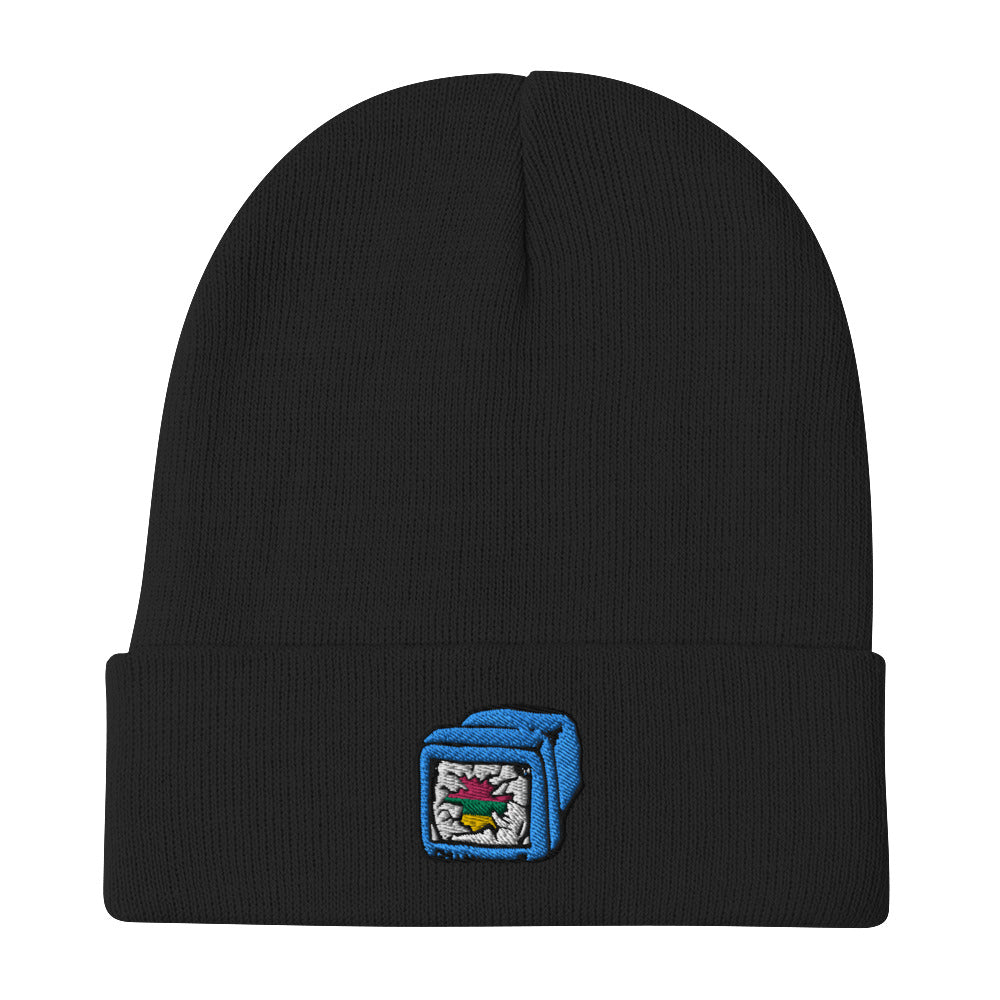 "Dead TV" Embroidered Beanie