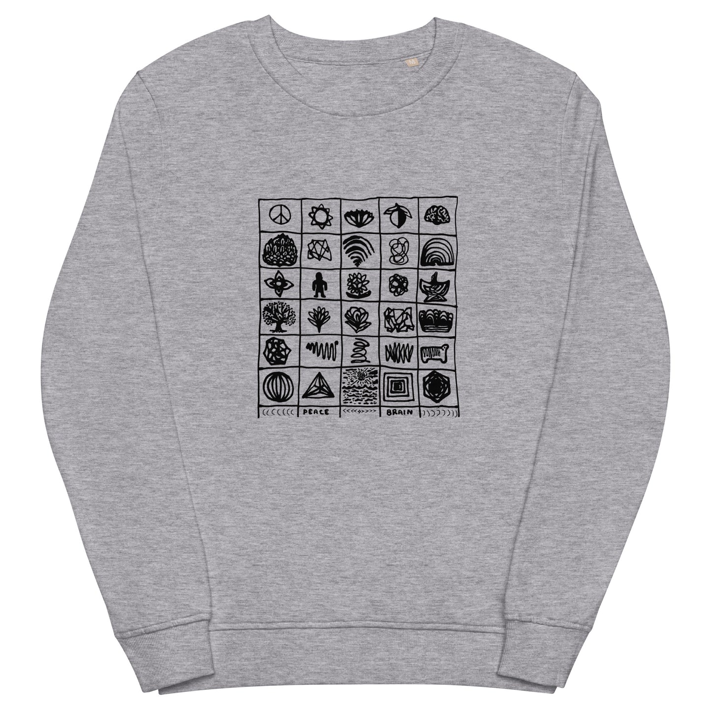 'Glyph' Unisex organic sweatshirt