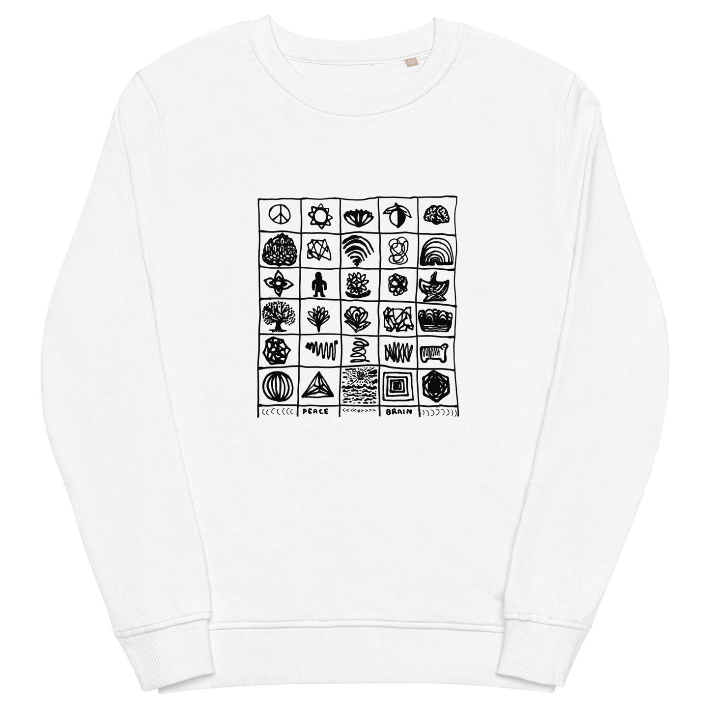 'Glyph' Unisex organic sweatshirt